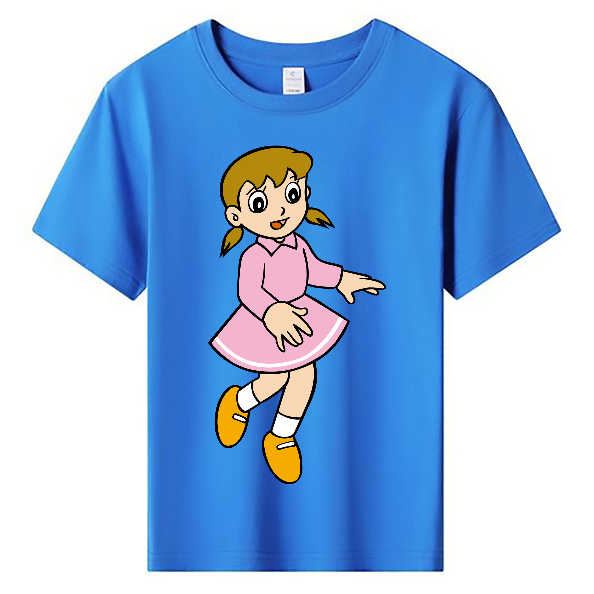 （画像用） ドラえもん みなもと しずか Doraemon Shizuka Minamoto 綿100％キッズTシャツ（フロントプリント）